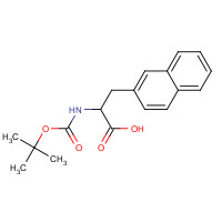 56583-58-5 2-[(2-methylpropan-2-yl)oxycarbonylamino]-3-naphthalen-2-ylpropanoic acid chemical structure
