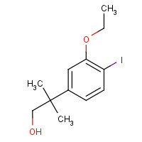 870007-47-9 2-(3-ethoxy-4-iodophenyl)-2-methylpropan-1-ol chemical structure