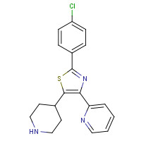 1352278-02-4 2-(4-chlorophenyl)-5-piperidin-4-yl-4-pyridin-2-yl-1,3-thiazole chemical structure