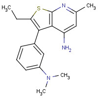 1312594-28-7 3-[3-(dimethylamino)phenyl]-2-ethyl-6-methylthieno[2,3-b]pyridin-4-amine chemical structure