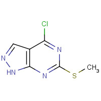 85426-79-5 4-chloro-6-methylsulfanyl-1H-pyrazolo[3,4-d]pyrimidine chemical structure