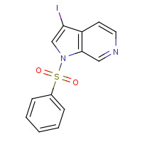 887115-55-1 1-(benzenesulfonyl)-3-iodopyrrolo[2,3-c]pyridine chemical structure