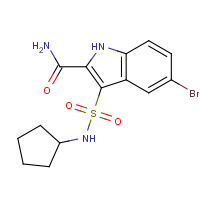 918494-70-9 5-bromo-3-(cyclopentylsulfamoyl)-1H-indole-2-carboxamide chemical structure