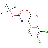 142121-95-7 2-(3,4-dichlorophenyl)-2-[(2-methylpropan-2-yl)oxycarbonylamino]acetic acid chemical structure