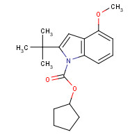 1269629-14-2 cyclopentyl 2-tert-butyl-4-methoxyindole-1-carboxylate chemical structure