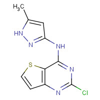 896464-20-3 2-chloro-N-(5-methyl-1H-pyrazol-3-yl)thieno[3,2-d]pyrimidin-4-amine chemical structure