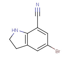 1096141-53-5 5-bromo-2,3-dihydro-1H-indole-7-carbonitrile chemical structure