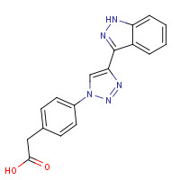 1383705-86-9 2-[4-[4-(1H-indazol-3-yl)triazol-1-yl]phenyl]acetic acid chemical structure