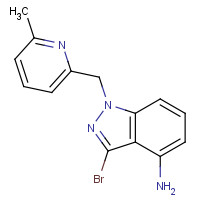 1527518-27-9 3-bromo-1-[(6-methylpyridin-2-yl)methyl]indazol-4-amine chemical structure