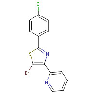1352277-96-3 5-bromo-2-(4-chlorophenyl)-4-pyridin-2-yl-1,3-thiazole chemical structure