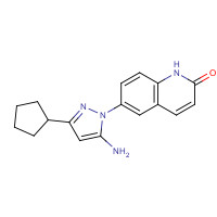 897374-56-0 6-(5-amino-3-cyclopentylpyrazol-1-yl)-1H-quinolin-2-one chemical structure