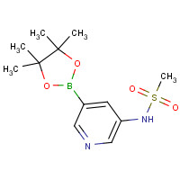 1201643-71-1 N-[5-(4,4,5,5-tetramethyl-1,3,2-dioxaborolan-2-yl)pyridin-3-yl]methanesulfonamide chemical structure
