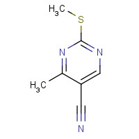 89079-62-9 4-methyl-2-methylsulfanylpyrimidine-5-carbonitrile chemical structure