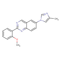 1201902-05-7 2-(2-methoxyphenyl)-6-(4-methylimidazol-1-yl)quinazoline chemical structure