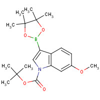 1256360-00-5 tert-butyl 6-methoxy-3-(4,4,5,5-tetramethyl-1,3,2-dioxaborolan-2-yl)indole-1-carboxylate chemical structure
