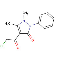 6630-73-5 4-(2-chloroacetyl)-1,5-dimethyl-2-phenylpyrazol-3-one chemical structure