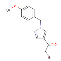 1105039-95-9 2-bromo-1-[1-[(4-methoxyphenyl)methyl]pyrazol-4-yl]ethanone chemical structure