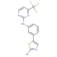 1312572-67-0 N-[3-(2-bromo-1,3-thiazol-5-yl)phenyl]-4-(trifluoromethyl)pyrimidin-2-amine chemical structure