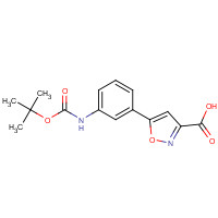 1263283-70-0 5-[3-[(2-methylpropan-2-yl)oxycarbonylamino]phenyl]-1,2-oxazole-3-carboxylic acid chemical structure