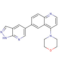 1086061-37-1 4-[6-(1H-pyrazolo[3,4-b]pyridin-5-yl)quinolin-4-yl]morpholine chemical structure