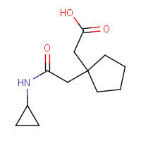 380463-01-4 2-[1-[2-(cyclopropylamino)-2-oxoethyl]cyclopentyl]acetic acid chemical structure