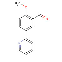 163257-19-0 2-methoxy-5-pyridin-2-ylbenzaldehyde chemical structure