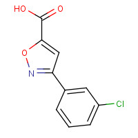 100517-43-9 3-(3-chlorophenyl)-1,2-oxazole-5-carboxylic acid chemical structure