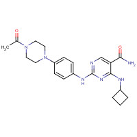 1198299-96-5 2-[4-(4-acetylpiperazin-1-yl)anilino]-4-(cyclobutylamino)pyrimidine-5-carboxamide chemical structure