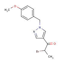 1105039-61-9 2-bromo-1-[1-[(4-methoxyphenyl)methyl]pyrazol-4-yl]propan-1-one chemical structure