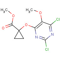 1572048-45-3 methyl 1-(2,6-dichloro-5-methoxypyrimidin-4-yl)oxycyclopropane-1-carboxylate chemical structure