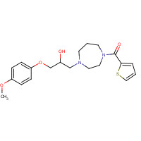 646455-98-3 [4-[2-hydroxy-3-(4-methoxyphenoxy)propyl]-1,4-diazepan-1-yl]-thiophen-2-ylmethanone chemical structure