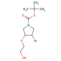 1358783-14-8 tert-butyl 3-bromo-4-(2-hydroxyethoxy)pyrrolidine-1-carboxylate chemical structure