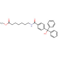 1316216-15-5 methyl 7-[[4-[hydroxy(diphenyl)methyl]benzoyl]amino]heptanoate chemical structure