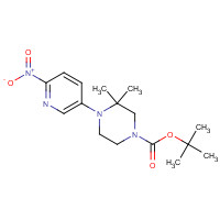 1433990-38-5 tert-butyl 3,3-dimethyl-4-(6-nitropyridin-3-yl)piperazine-1-carboxylate chemical structure