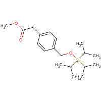 1253955-08-6 methyl 2-[4-[tri(propan-2-yl)silyloxymethyl]phenyl]acetate chemical structure