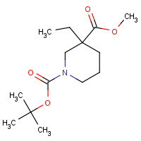 1363165-85-8 1-O-tert-butyl 3-O-methyl 3-ethylpiperidine-1,3-dicarboxylate chemical structure