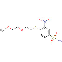 1228874-40-5 4-[2-(2-methoxyethoxy)ethylsulfanyl]-3-nitrobenzenesulfonamide chemical structure