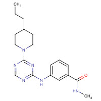 1332299-86-1 N-methyl-3-[[4-(4-propylpiperidin-1-yl)-1,3,5-triazin-2-yl]amino]benzamide chemical structure