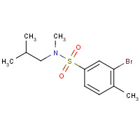 1240287-94-8 3-bromo-N,4-dimethyl-N-(2-methylpropyl)benzenesulfonamide chemical structure