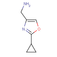 1268132-03-1 (2-cyclopropyl-1,3-oxazol-4-yl)methanamine chemical structure