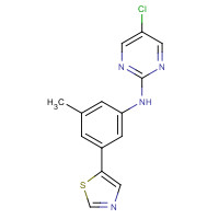 1312535-67-3 5-chloro-N-[3-methyl-5-(1,3-thiazol-5-yl)phenyl]pyrimidin-2-amine chemical structure