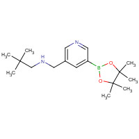 919347-21-0 2,2-dimethyl-N-[[5-(4,4,5,5-tetramethyl-1,3,2-dioxaborolan-2-yl)pyridin-3-yl]methyl]propan-1-amine chemical structure