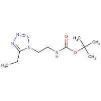 1244058-83-0 tert-butyl N-[2-(5-ethyltetrazol-1-yl)ethyl]carbamate chemical structure