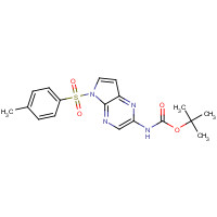 1201187-44-1 tert-butyl N-[5-(4-methylphenyl)sulfonylpyrrolo[2,3-b]pyrazin-2-yl]carbamate chemical structure