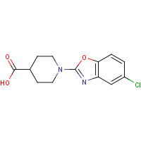 936074-51-0 1-(5-chloro-1,3-benzoxazol-2-yl)piperidine-4-carboxylic acid chemical structure