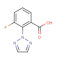 1293284-51-1 3-fluoro-2-(triazol-2-yl)benzoic acid chemical structure