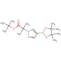 1006876-29-4 tert-butyl 2-methyl-2-[4-(4,4,5,5-tetramethyl-1,3,2-dioxaborolan-2-yl)pyrazol-1-yl]propanoate chemical structure