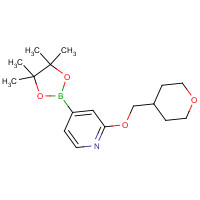 1610521-24-8 2-(oxan-4-ylmethoxy)-4-(4,4,5,5-tetramethyl-1,3,2-dioxaborolan-2-yl)pyridine chemical structure