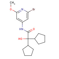 1433905-14-6 N-(2-bromo-6-methoxypyridin-4-yl)-2,2-dicyclopentyl-2-hydroxyacetamide chemical structure