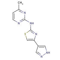 1235312-88-5 N-(4-methylpyrimidin-2-yl)-4-(1H-pyrazol-4-yl)-1,3-thiazol-2-amine chemical structure